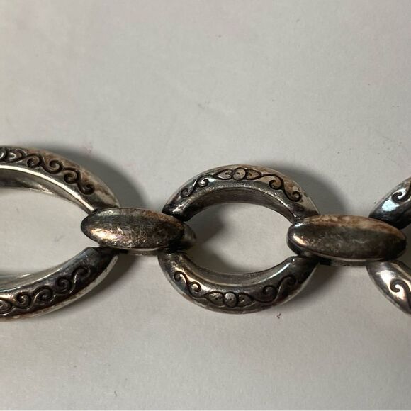 Brighton Silver Tone Oval Link Toggle Bracelet - Picture 3 of 7
